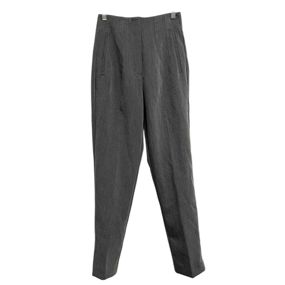 Zara Pants Womens XS Gray Ponte Slim Tapered Dress Work Career Office Pockets‎